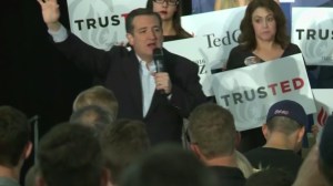 Ted Cruz hosted a rally in Irvine on April 11, 2016. (Credit: KTLA)