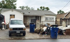 Inside a small shed at this Lakeside home, a 9-year-old girl was discovered living during a probation compliance check on April 7, 2016. (Credit: KSWB)