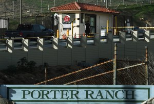 The entrance to SoCal Gas facility at Aliso Canyon is shown on Jan. 22, 2016. (Credit: MARK RALSTON/AFP/Getty Images)