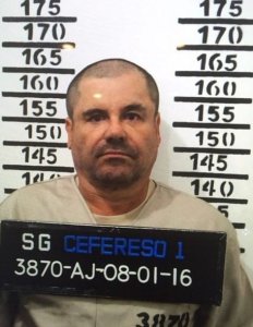 Joaquin "El Chapo" Guzman is seen in a booking photo after his arrest on Jan. 8, 2016. (Credit: Federal Social Readaptation Center No. 1/Handout)