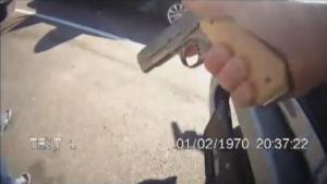 Body-camera video shows an Albuquerque police lieutenant shooting an undercover officer in January 2015. (Credit: Albuquerque Police Department)