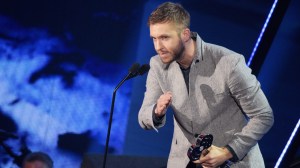 Recording artist Calvin Harris accepts the award for 'Dance Artist of the Year,' onstage at the iHeartRadio Music Awards which broadcasted live on TBS, TNT, AND TRUTV from The Forum on April 3, 2016 in Inglewood. (Credit: Jason Kempin/Getty Images for iHeartRadio / Turner)