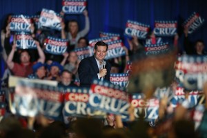 Republican presidential candidate Sen. Ted Cruz (R-TX) speaks during a campaign rally at the Indiana State Fairgrounds on May 2, 2016 in Indianapolis, Indiana. Cruz continues to campaign leading up to the state of Indiana's primary day on Tuesday. (Credit: Joe Raedle/Getty Images)