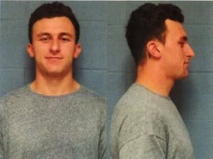 Free agent NFL quarterback Johnny Manziel is seen in booking photos released on May 4, 2016. (Credit: Highland Park Department of Public Safety)