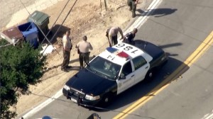 Aerial video from Sky 5 shows a man being arrested in Hacienda Heights after allegedly leading sheriff's officials on a chase and foot pursuit on June 3, 2016.