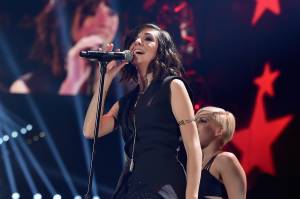 Singer Christina Grimmie performs onstage at the 2015 iHeartRadio Music Festival at MGM Grand Garden Arena in Las Vegas on Sept. 18, 2015.  (Credit: Kevin Winter/Getty Images for iHeartMedia)