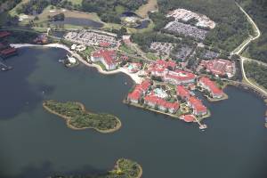 The Walt Disney World's Grand Floridian resort hotel is seen where a 2-year-old boy was taken by an alligator as he waded in the waters of the Seven Seas Lagoon on June 15, 2016. (Credit: Joe Raedle/Getty Images)