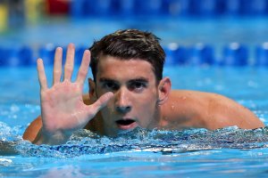 Michael Phelps of the United States reacts after winning the final heat for the Men's 200 Meter Butterfly during Day Four of the 2016 U.S. Olympic Team Swimming Trials at CenturyLink Center on June 29, 2016 in Omaha, Nebraska. (Credit: Tom Pennington/Getty Images)