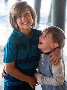 Xander Hendriks is pictured with one of his younger brothers in a photo provided by the family on June 9, 2016.