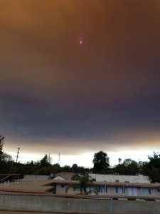 KTLA viewer Joel Connor sent in this photo of smoke from the Sand Fire over Toluca Lake on July 23, 2016.