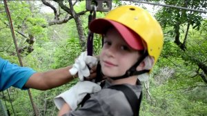 A family photo shows Andrew Rindone on a zip line during a family vacation in Costa Rica.