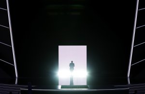 Presumptive Republican presidential nominee Donald Trump enters the stage to introduce his wife Melania on the first day of the Republican National Convention on July 18, 2016 at the Quicken Loans Arena in Cleveland, Ohio. (Credit: Alex Wong/Getty Images)