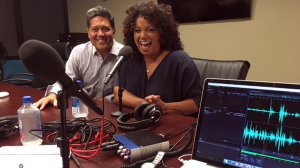 Journalist Michaela Pereira appears with Frank Buckley for a recording of the "Frank Buckley Interviews" podcast.