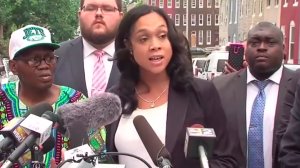 Baltimore State’s Attorney Marilyn Mosby speaks to reporters on July 27, 2016 after charges were dropped against three officers involved in the death of Freddie Gray.