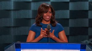Michelle Obama speaks at the Democratic National Convention in Philadelphia on July 25, 2016. (Credit: CNN)