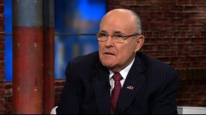 Former New York City Mayor Rudy Giuliani endorsed Republican front-runner Donald Trump on April 19, 2016, the day of the New York primary. (Credit: CNN)