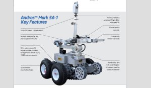 A Northrop Grumman Remotec brochure details the robot's capabilities. (Credit: From Northrop Grumman Remotec)