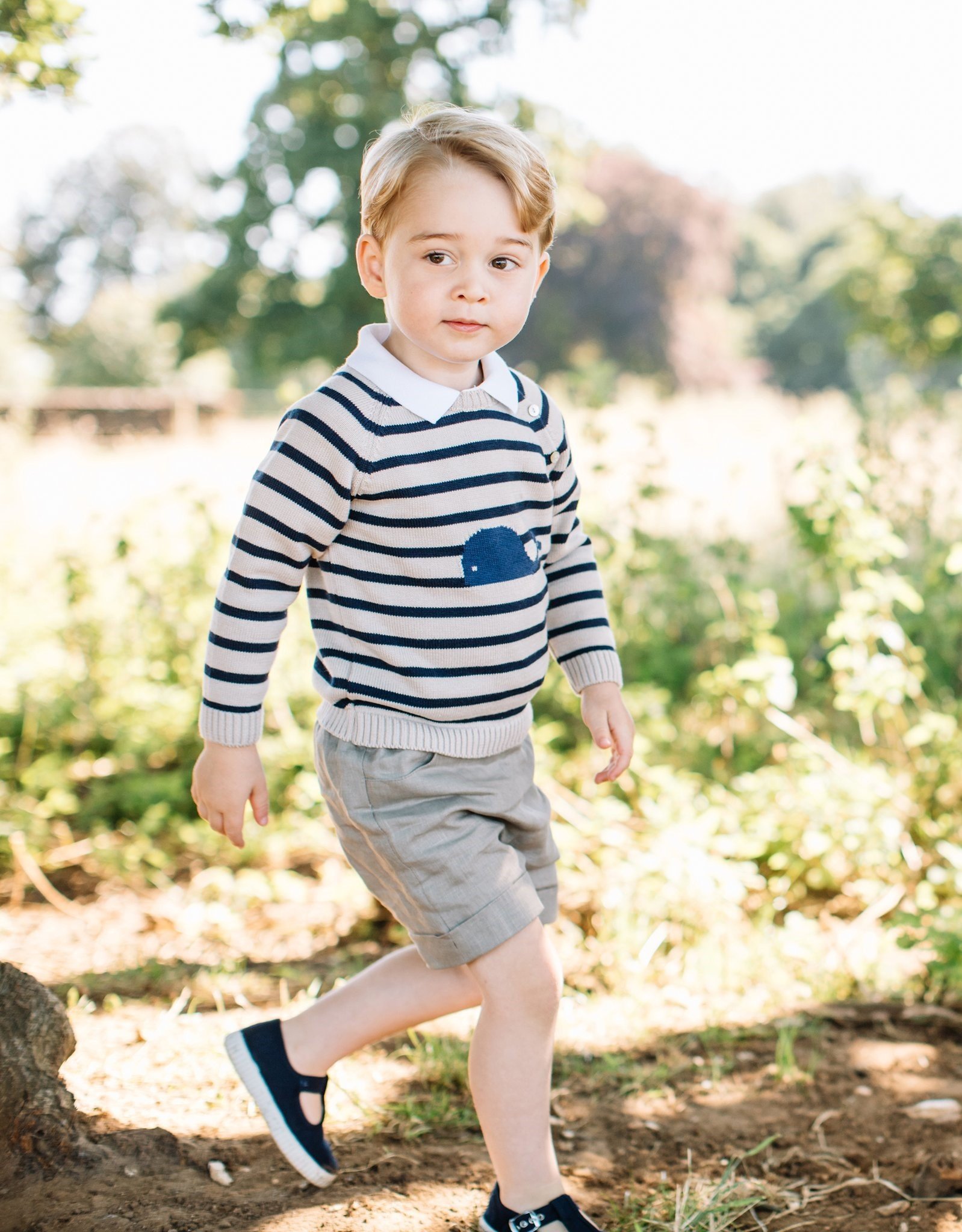 Prince George, Britain's future king, is celebrating his third birthday Friday -- and new series of adorable photos of the young royal have been released by Kensington Palace to mark the occasion. (Credit: Matt Porteous/Kensington Palace)