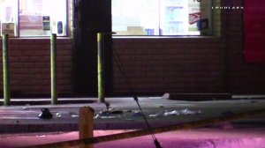 Three people, including a 9-year-old boy, were fatally shot outside a liquor store in San Bernardino on July 8, 2016. (Credit: Loudlabs)