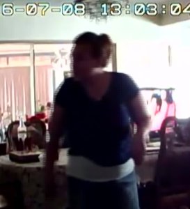 Surveillance video captured images of three robbers who tricked an elderly Rowland Heights woman into letting them into her home. (Credit: Carl Giardina)
