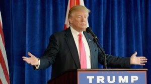 Republican presidential candidate Donald Trump holds a press conference at Trump National Doral on July 27, 2016, in Doral, Florida. Trump spoke about the Democratic Convention and called on Russia to find Hillary Clinton's deleted e-mails. (Credit: Gustavo Caballero/Getty Images)