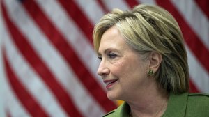 Democratic presidential candidate Hillary Clinton delivers opening remarks during a meeting with law enforcement officials at the John Jay College of Criminal Justice, August 18, 2016 in New York City. (Credit: Drew Angerer/Getty Images)