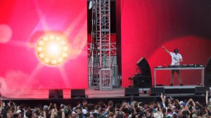 The second day of the Hard Summer rave at the Auto Club Speedway in Fontana on Sunday. (Francine Orr / Los Angeles Times)