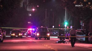 The scene of a double shooting that left two dead is pictured on Aug. 6, 2016. (Credit: On Scene TV)