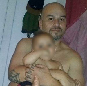 Marcelo Luna is seen with his 10-month-old son in a photo provided to KTLA by his girlfriend.