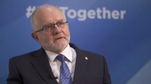 Philip Craven, president of the International Paralympic Committee, discussed the allegations against the Russian team on Aug. 7, 2016. (Credit: CNN) 