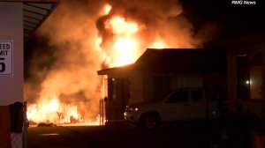 A series of fires broke out in Rosemead Tuesday morning. (Credit: RMG News)