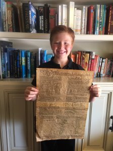 Nathan Bond, 10-year-old from Fresno, found time to memorize the entire US Constitution summer of 2016. (Credit: Heidi Bond) 