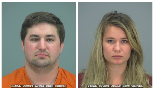 Pinal County Sheriff's officials released these booking photos of Brent Daley and his wife Brianna Daley. They face child endangerment and child neglect charges. 