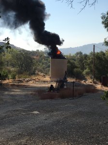 Ventura County fire Capt. Mike Lindbery tweeted this photo of a petroleum storage tank burning on Aug. 5, 2016.