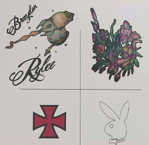 A closeup shows tattoos that were on the body of a woman found near Gorman on Aug. 14, 2016. (Credit: LASD)