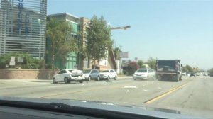 A series of crashes involving a runaway truck in San Gabriel were caught on video on Aug. 24, 2016. (Credit: Bryant Sullivan)