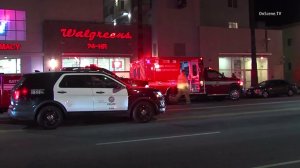 One person was hospitalized following a dispute at an East Hollywood Walgreens on Aug. 2, 2016. (Credit: OnScene.TV)