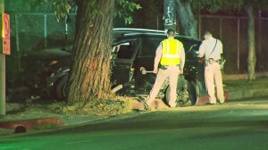 A stolen vehicle suspect was fatally struck in Boyle Heights on Sept. 14, 2016. (Credit: KTLA)
