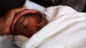 A baby boy was born on the rescue vessel Aquarius. The baby was born in international waters ad his nationality is still under discussion, according to Medecins Sans Frontieres. (Credit: CNN) 