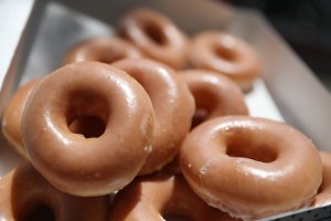 Krispy Kreme doughnuts are seen in this file photo. (Credit: Joe Raedle/Getty Images)
