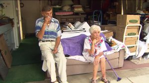 Hank and Helen Kawecki are preparing to leave the Thousand Oaks residence they've called home for more than 50 years. (Credit: KTLA) 