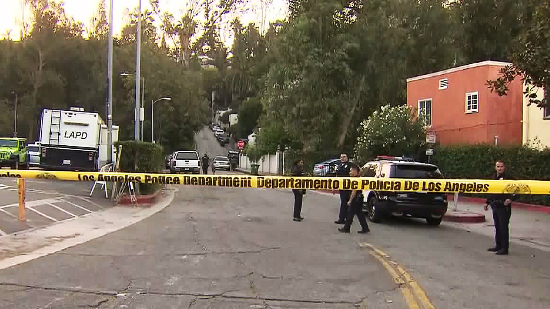 A homicide investigation was underway after a body was discovered in Hollywood Hills on Sept. 23, 2016. (Credit: KTLA)