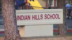 A sign in front of Indian Hills Elementary School in Jurupa Valley is seen in this file photo. (Credit: KTLA)