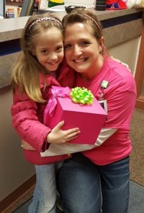 Natasha Fuller, left, with her teacher Jodi Schmidt. (Credit: CNN)
