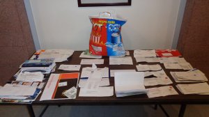 Pieces of mail were found in a woman's car in South Pasadena on Sept. 3, 2016. (Credit: South Pasadena Police Department)