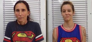 Patricia Spann, left, and Misty Spann are seen in booking photos obtained by KTLA sister station KFOR.