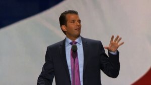 Donald Trump Jr. speaks at the Republican National Convention in Cleveland, Ohio on Tuesday, July 19, 2016. (Credit: CNN)