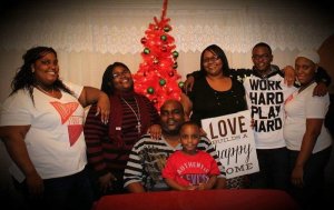Terence Crutcher, fatally shot by a Tulsa, Oklahoma, police officer on Sept. 16, 2016, is shown at center in a family photo.