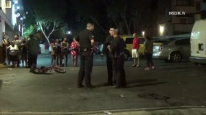 Police investigate a fatal shooting in Sylmar on Sept. 7, 2016. (Credit: OnScene.TV)