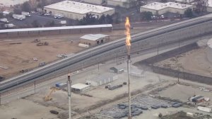 The Torrance refinery experienced another "unplanned flaring" on Sept. 19, 2016. (Credit: KTLA)